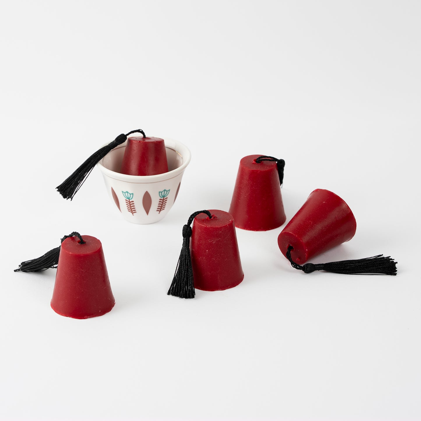 Mini Lebanese Tarbosh Soap Set – Includes Traditional Coffee Glass