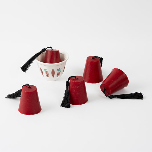 Mini Lebanese Tarbosh Soap Set – Includes Traditional Coffee Glass